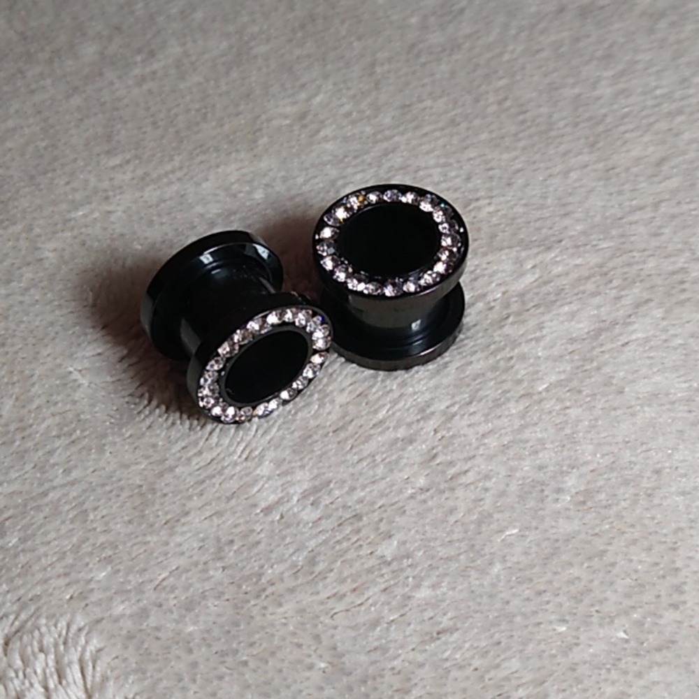 Stainless Steel Crystal Pulley Earrings